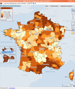 taux de chômage par zone d'emploi