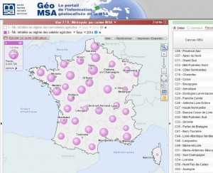 GéoMSA : caisses MSA