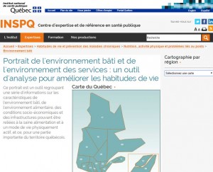 Portrait de l'environnement pour améliorer les habitudes de vie