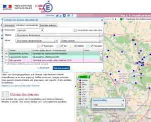 cartographie interactive académie Amiens