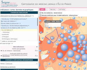 Soigner en Île-de-France : cartographie interactive