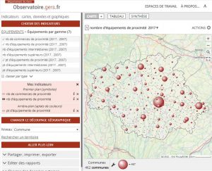 Observatoire des territoires gersois : carte