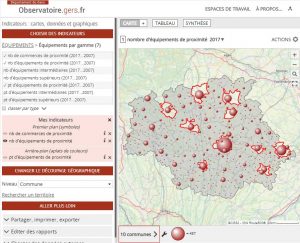 Observatoire des territoires gersois : filtre