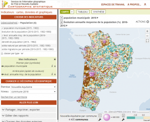 Sigena : espace de travail Indicateurs