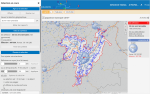 Je visualise le tracé de l’isochrone.