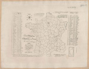 Carte Philosophique figurant la Population de la France