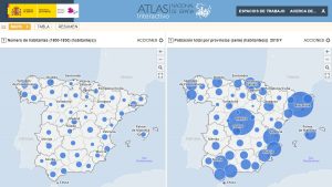 Atlas Interactivo de España : cartes comparatives