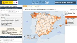 Atlas Interactivo de España : carte thématique