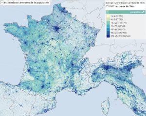 estimation carroyée de la population